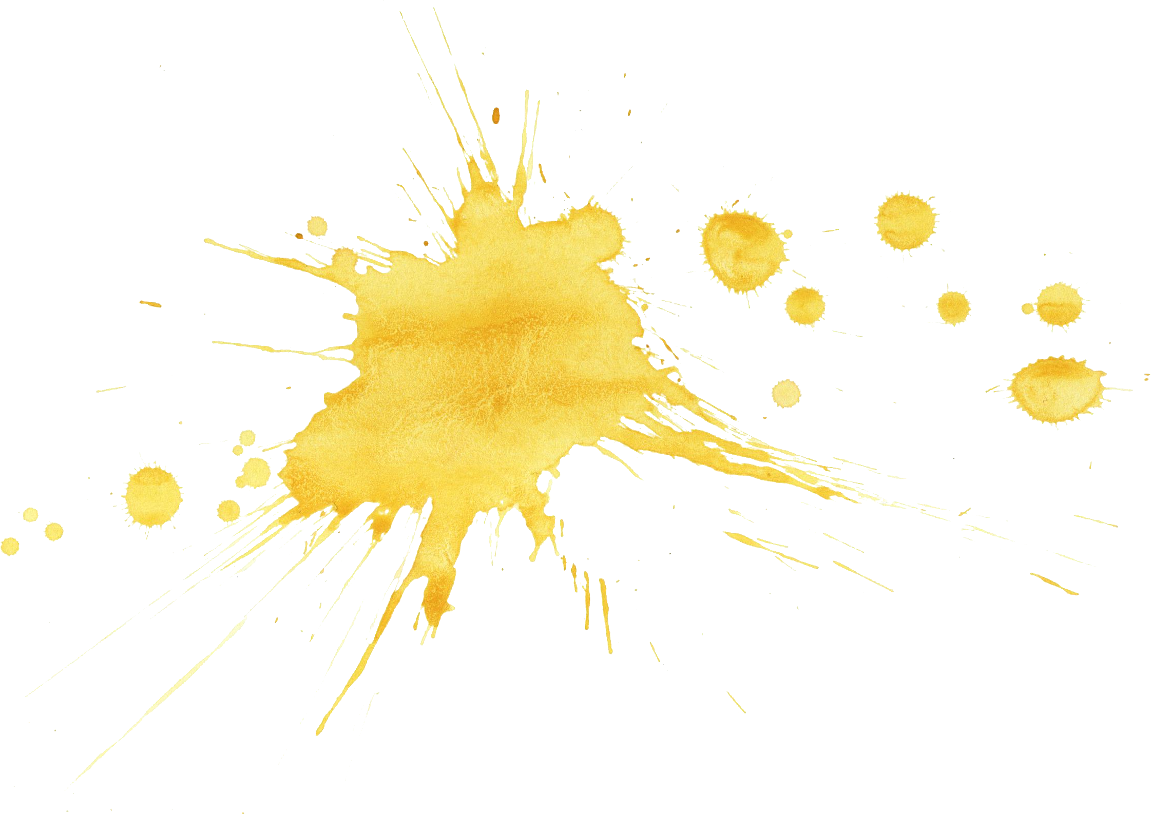 20 Yellow Watercolor Splatter - Illustration Clipart (2242x1586), Png Download