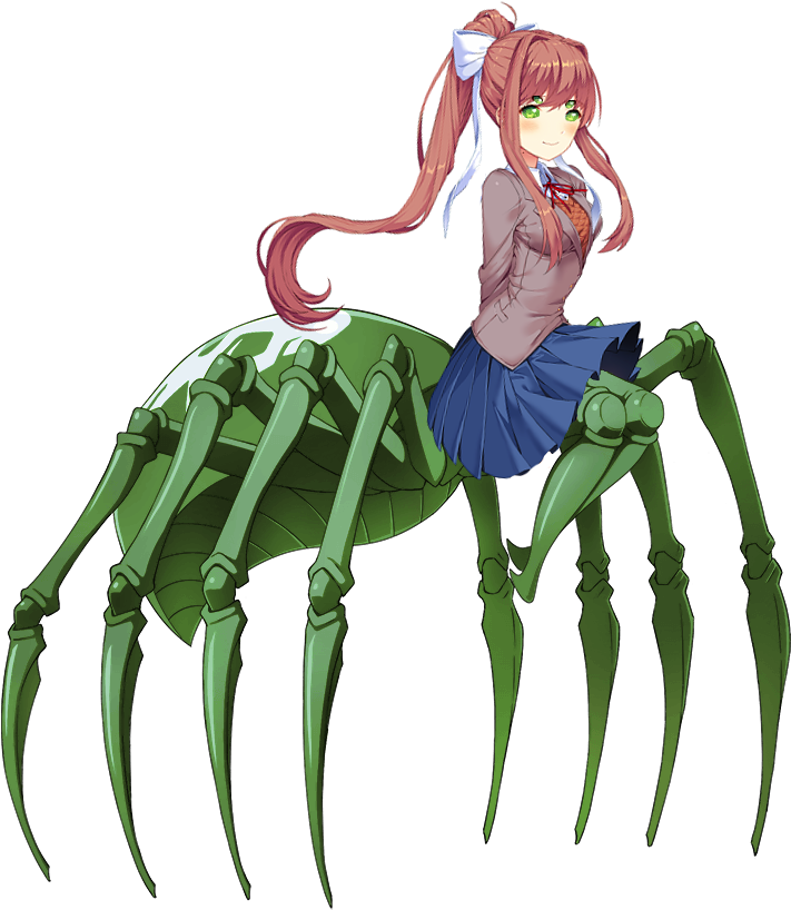 View Samegoogleiqdbsaucenao Spider Monika , - Monster Musume Spider Png Clipart (710x859), Png Download