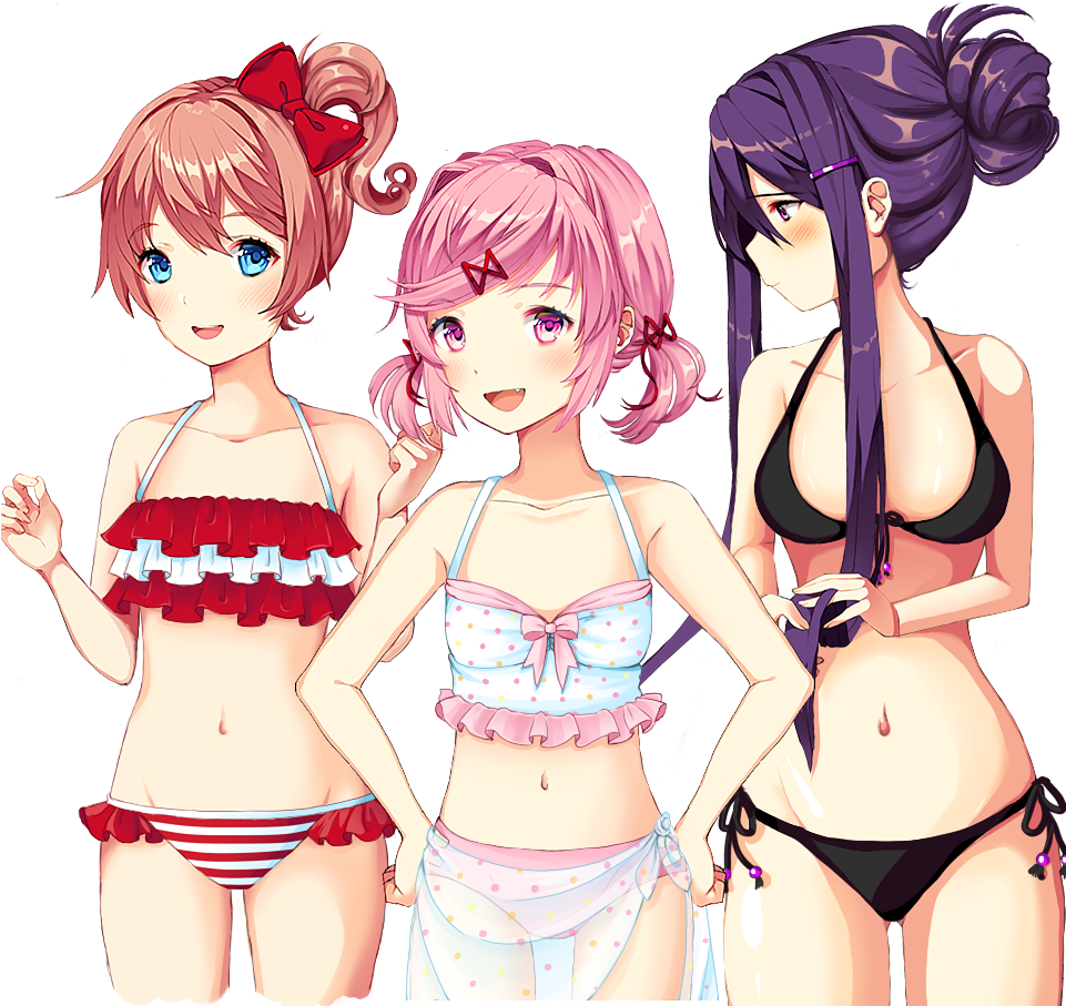 Doki Doki Literature Club Pink Clothing Human Hair - Doki Doki Literature Club Clothes Clipart (960x960), Png Download