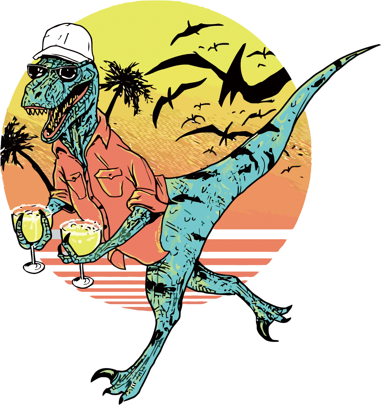Velociraptor Jurassic Park Dinosaur Film Cinema - Hold On To Your Margaritas Clipart (1235x1313), Png Download