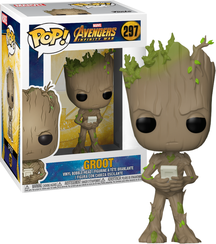 Funko Pop Vinyl - Avengers Infinity War Groot Pop Clipart (699x788), Png Download
