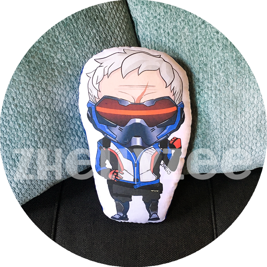 Soldier 76 Pillow Plush - Car Seat Clipart (1050x1050), Png Download