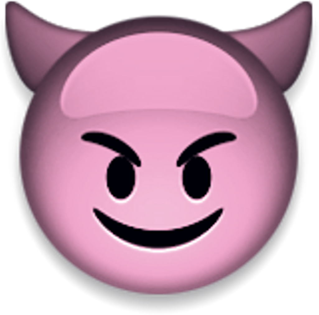 Emoji Emojis Devil Grunge Pink Freetoedit - Imagenes De Emojis Diablito Clipart (1024x1024), Png Download