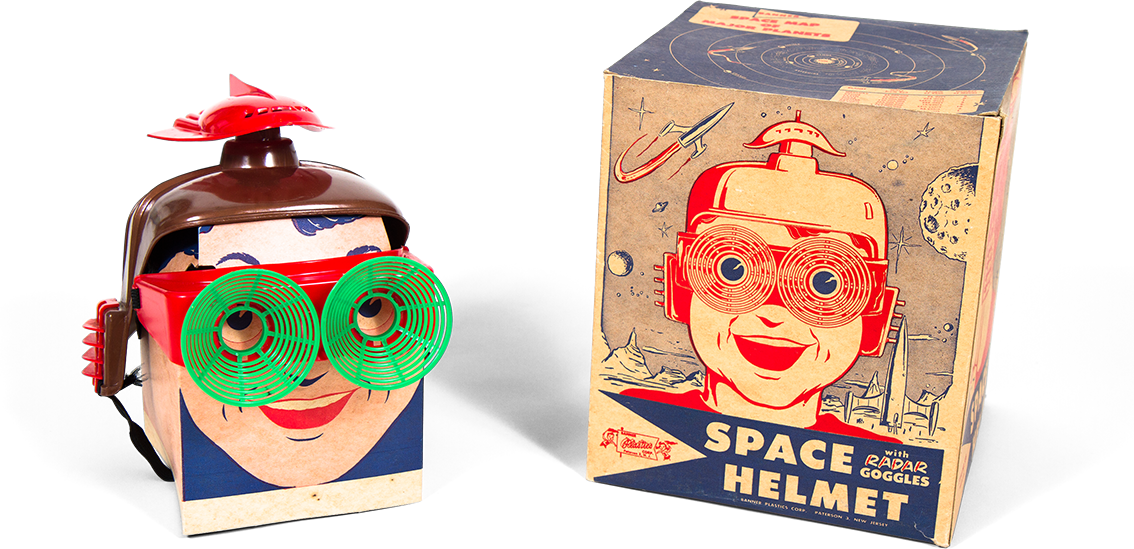 Banner Plastics, - Vintage Space Helmet Toy Clipart (1134x549), Png Download