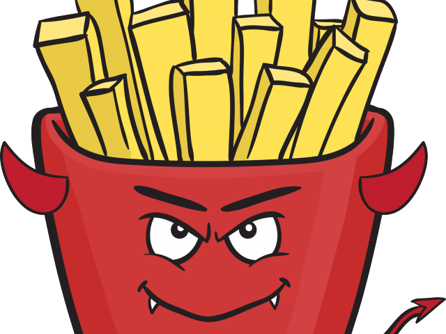 Satan Clipart Devil Emoji - French Fries Cartoon - Png Download (640x480), Png Download