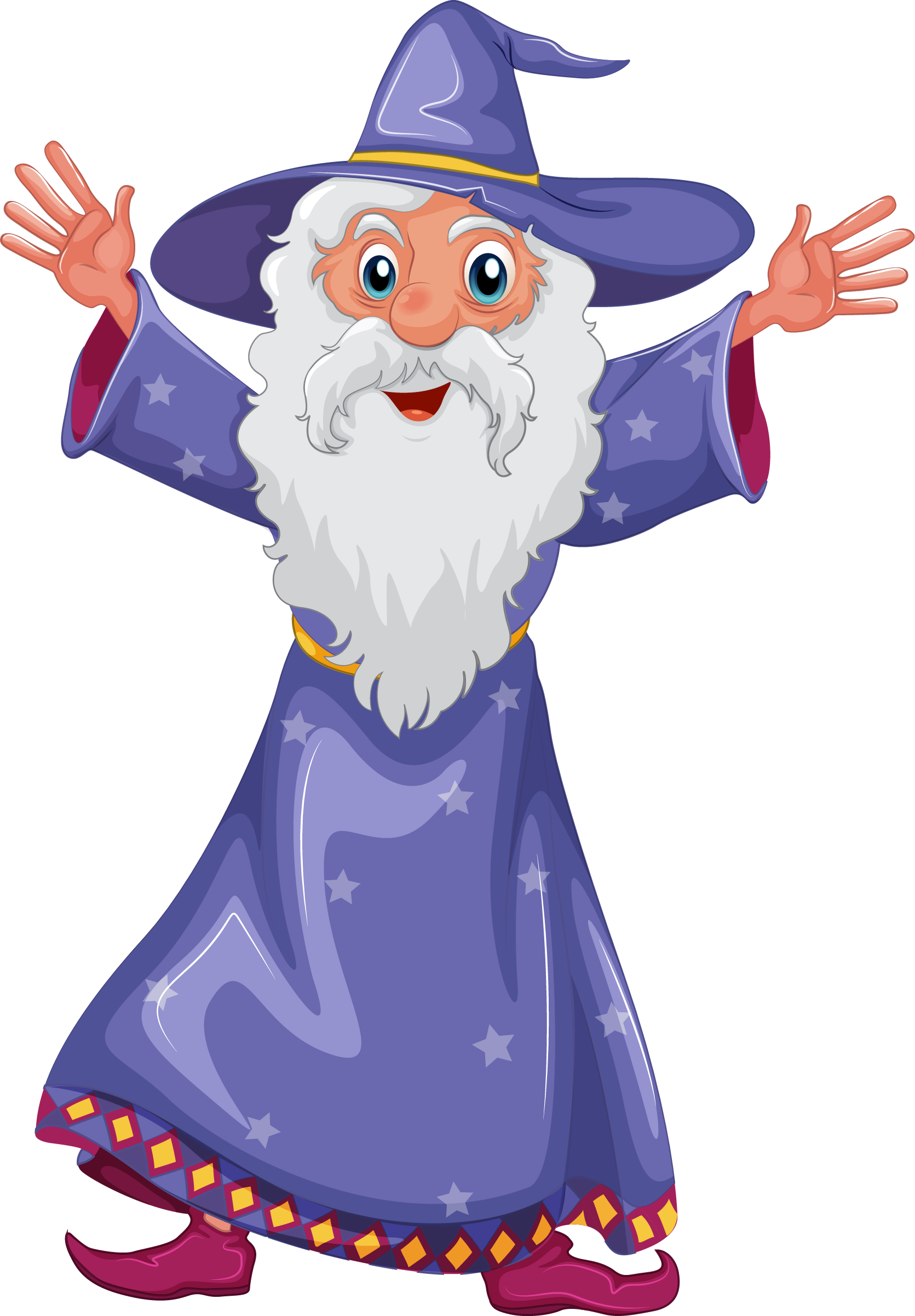 Wizard Quality Png Image - Cartoon Wizard Transparent Background Clipart (1671x2404), Png Download