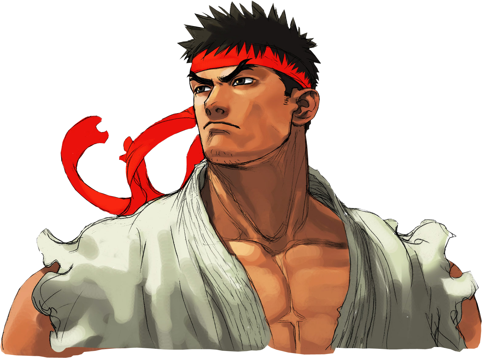 Ryu Street Fighter - Street Fighter Ryu Artwork Clipart (1600x1183), Png Download