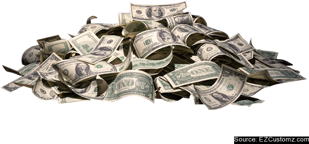 Money Pile - Money Pile Png Transparent Clipart (640x480), Png Download