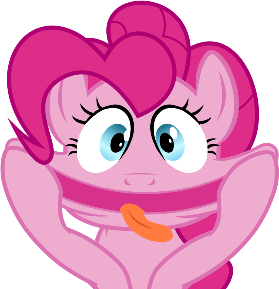 Chipmagnum, Funny Face, Pinkie Pie, Safe, Simple Background, - Pinkie Pie Silly Faces Clipart (939x974), Png Download