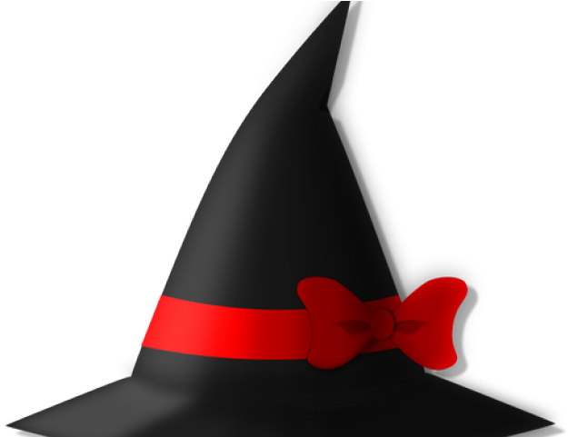Witch Hat Clipart Ribbon - Red Witch Hat Clip Art - Png Download (640x480), Png Download