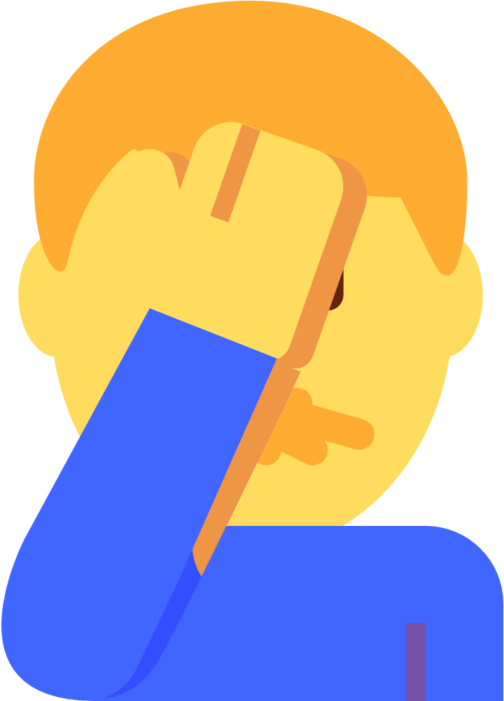I Made Male Facepalm Ftw - Discord Facepalm Clipart (1000x1000), Png Download