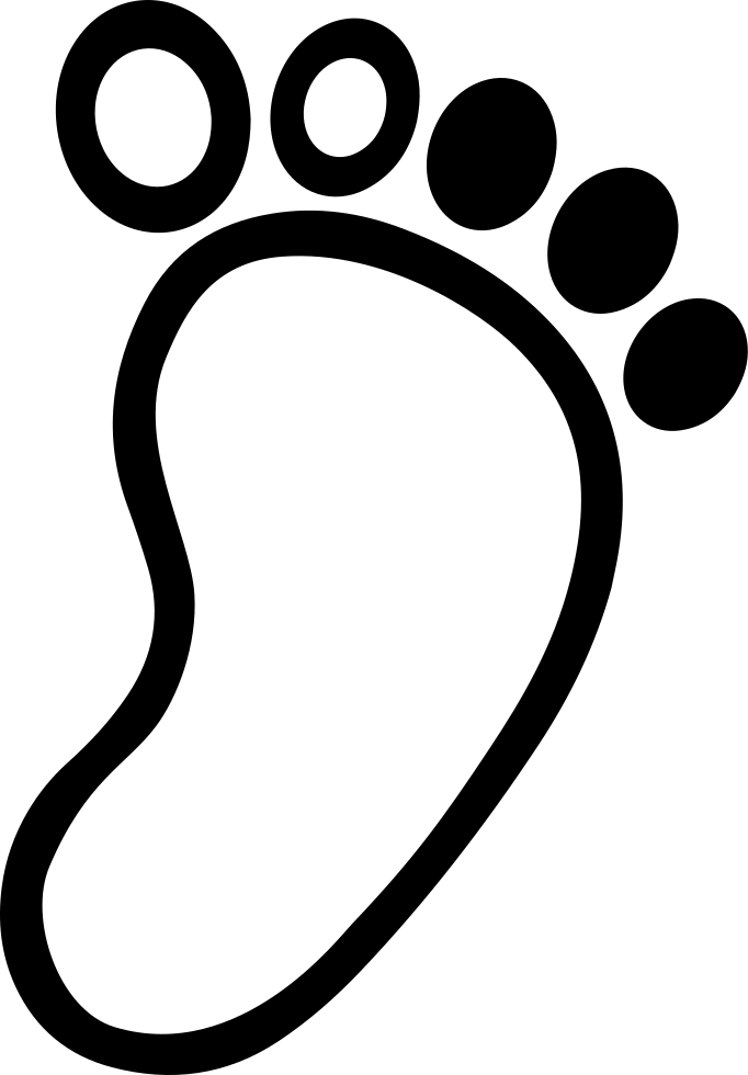 Footprint Png - Footprint Line Icon Png Clipart (682x980), Png Download
