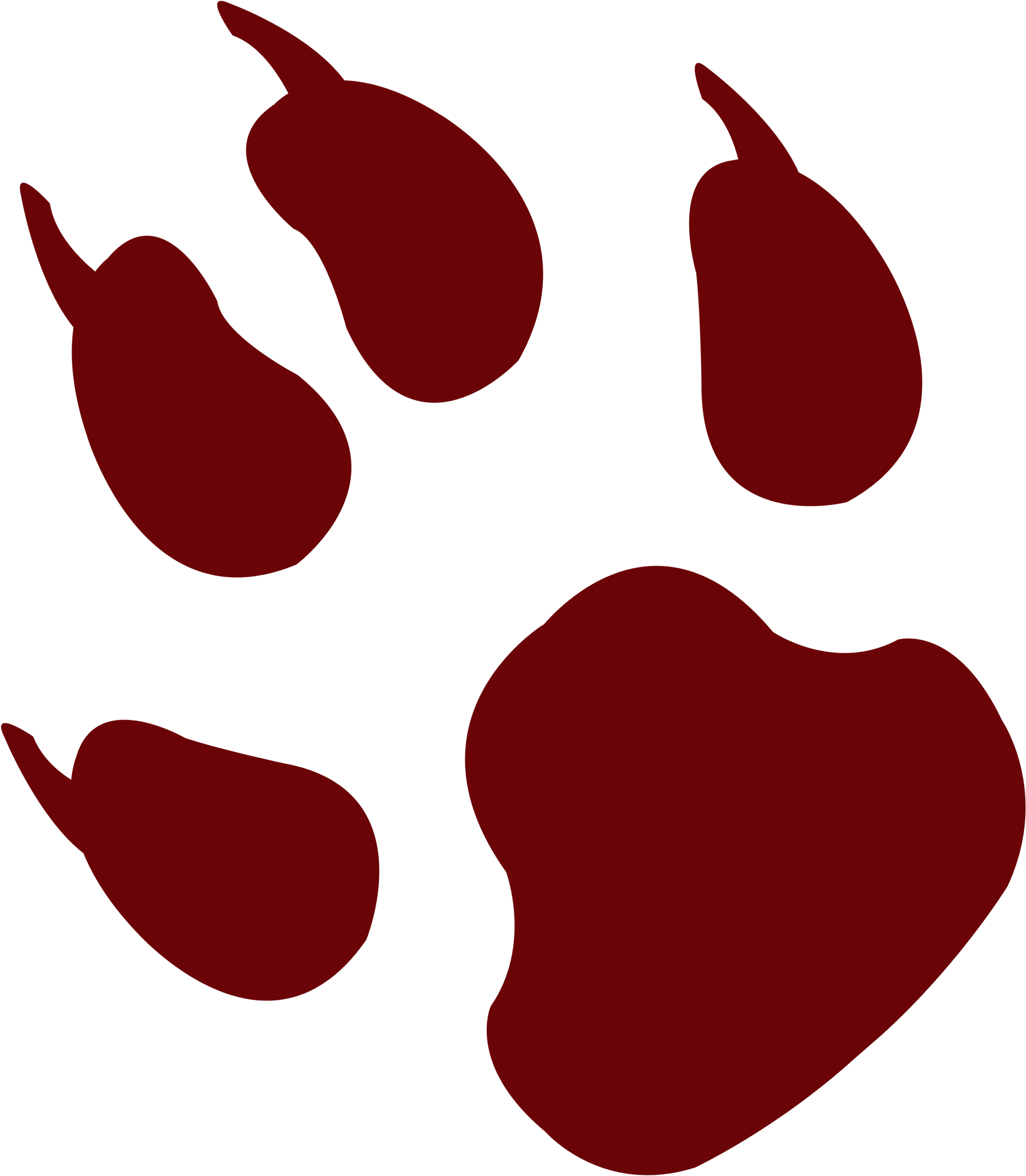 Animal Footprint - Tiger Footprints Png Transparent Clipart (2777x3100), Png Download