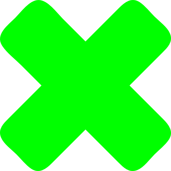 X Cross X Crossx Cross Clip Art - Green Cross Mark Icon - Png Download (600x600), Png Download