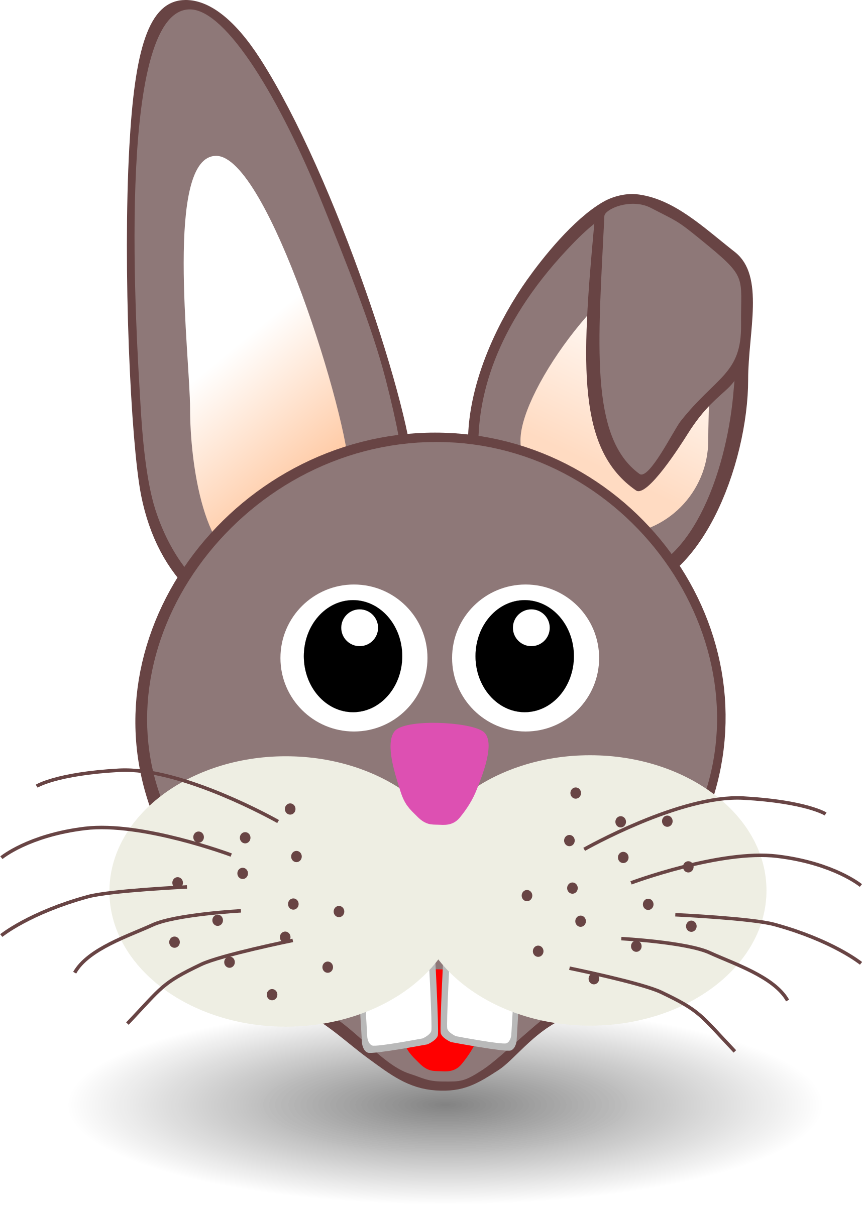 This Free Icons Png Design Of Funny Bunny Face Clipart (1716x2400), Png Download