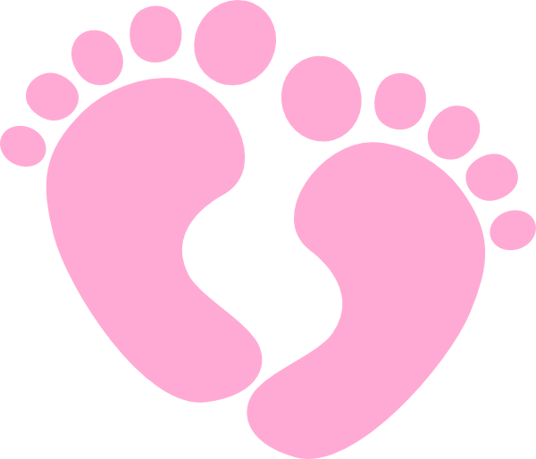 Footprint Clipart Baby Girl - Baby Feet Clipart Png Transparent Png (600x514), Png Download