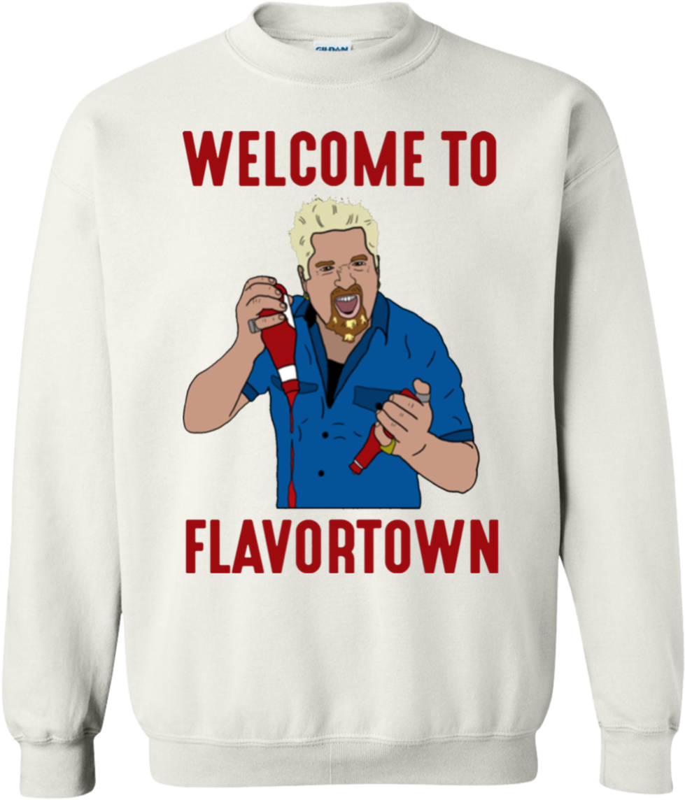 Guy Fieri Sweatshirt Sweater Clipart (979x1144), Png Download