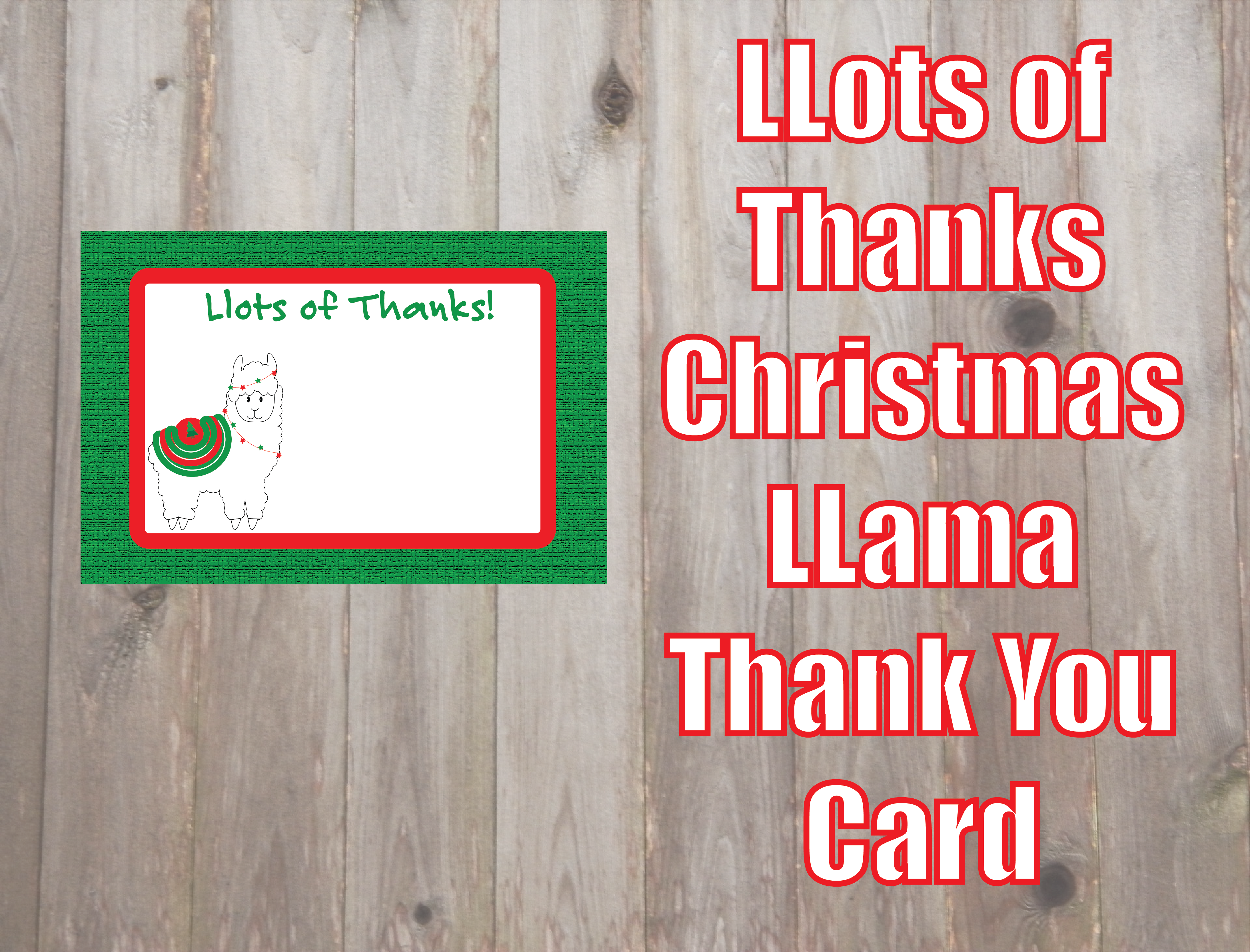 Llots Of Thanks Christmas Llama - Gangsta Cats Clipart (4376x3334), Png Download