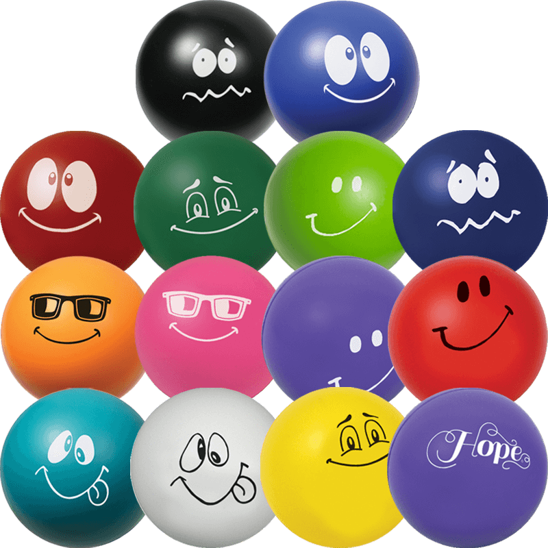Funny Face Stress Ball - Circle Clipart (800x800), Png Download