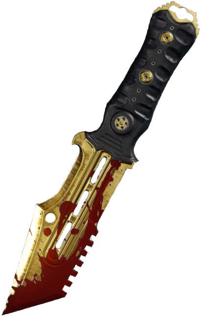 Gold Knife With Blood On Blade Black Ops Cutouts Png - Knife Pngs Clipart (630x738), Png Download