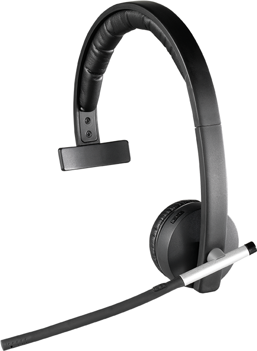 Headphones Png - Logitech Wireless Headset Mono H820e Clipart (800x687), Png Download