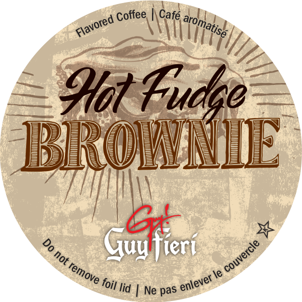 Guy Fieri, Hot Fudge Brownie, - Label Clipart (600x600), Png Download