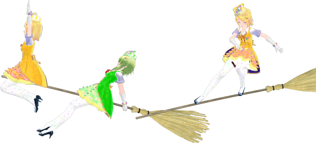 Witch Broom Png - Witch Broom Pose Clipart (1012x500), Png Download