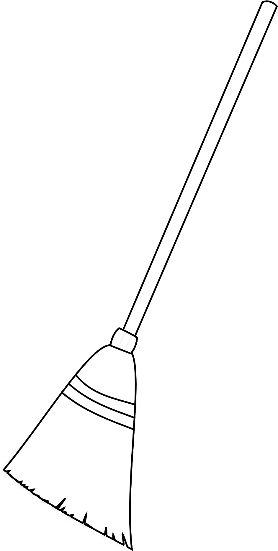 Clip Art Royalty Free Stock Broom Clipart Black And - Broom With Black Background - Png Download (999x1924), Png Download