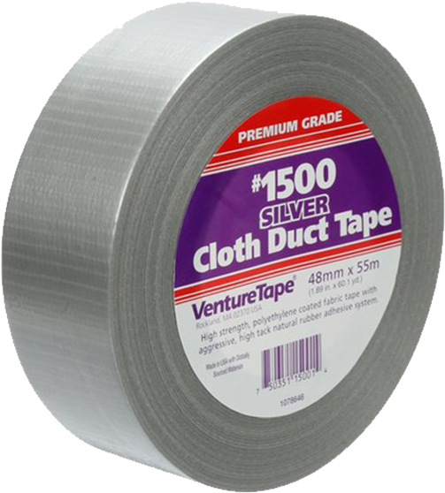 Professional Grade Cloth Duct Tape, Silver - Duct Tape In Egypt Clipart (600x598), Png Download