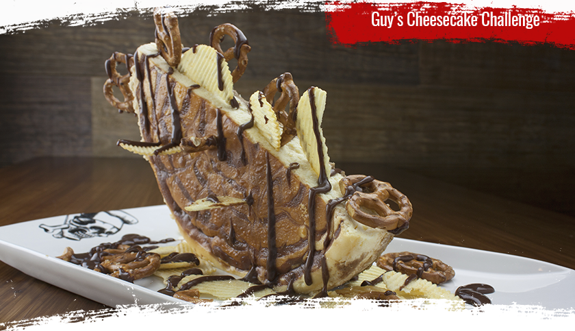 Guy's Cheesecake Challenge - Guy Fieri Cheesecake Challenge Clipart (840x483), Png Download