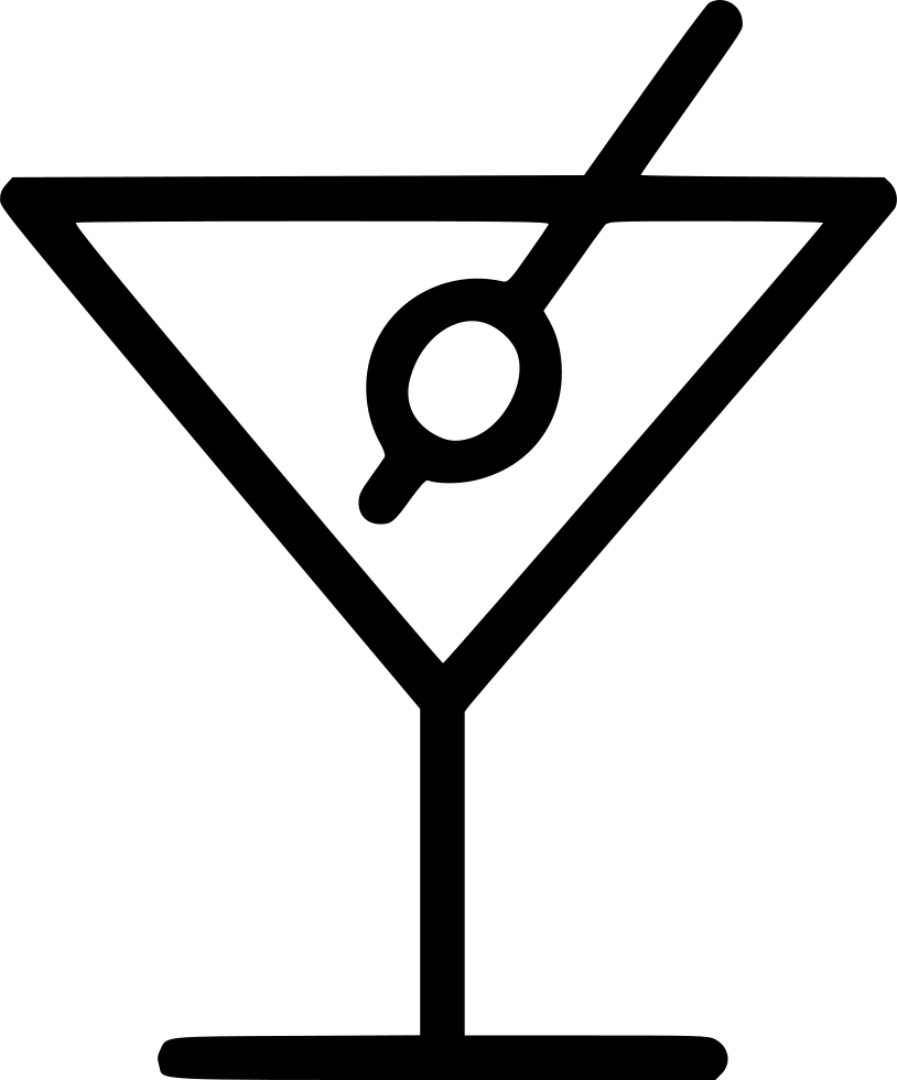 Drink Svg Png Icon - Cocktail Png Minimal Clipart (814x980), Png Download