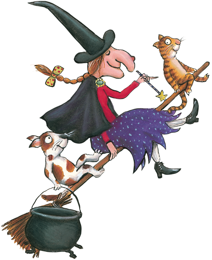 Room On The Broom - Room On The Broom Title Clipart (692x849), Png Download