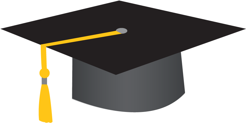 Santa Cruz Institute - Graduation Cap Without Background Clipart (1008x690), Png Download