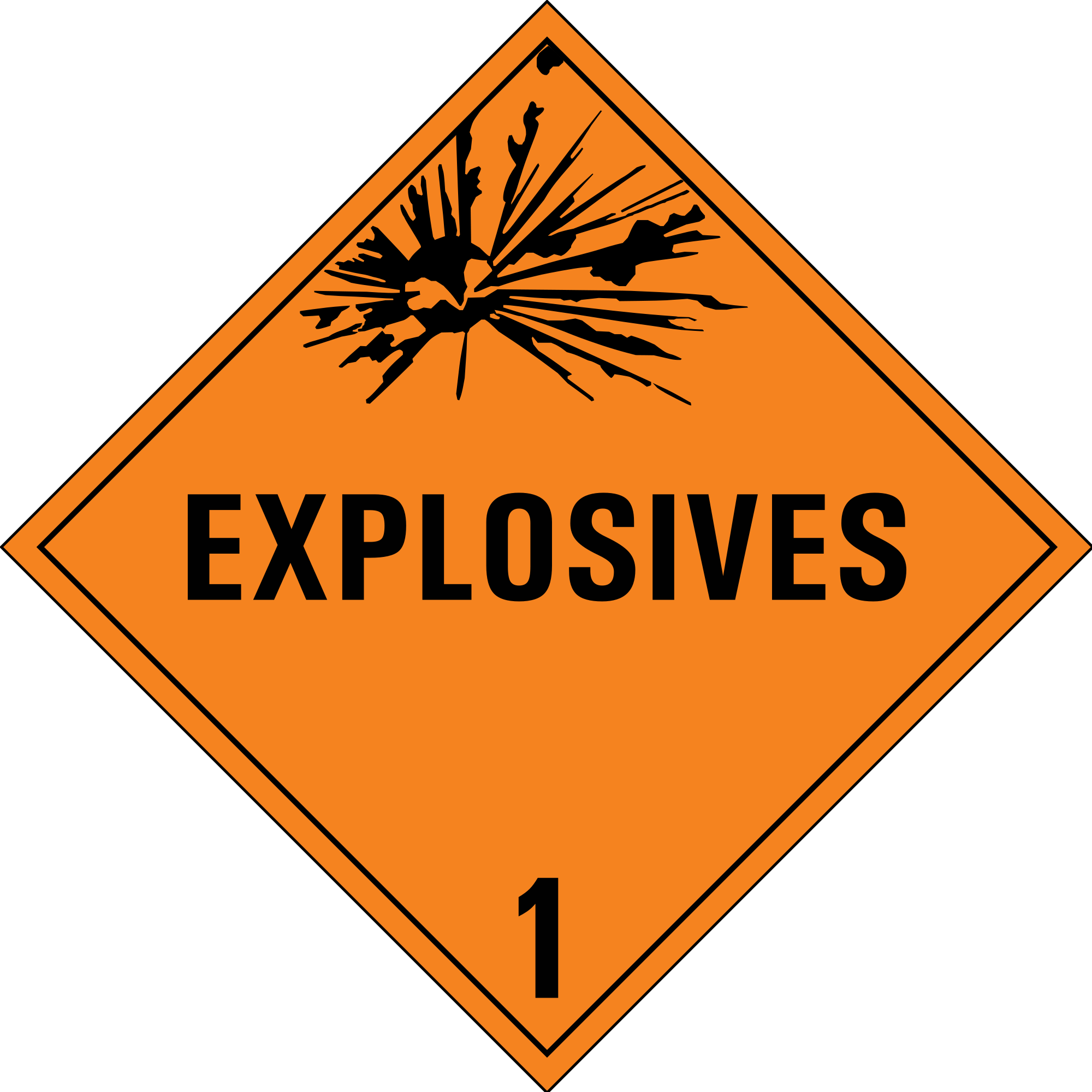 1.1 D Explosive Label Clipart (2000x2000), Png Download