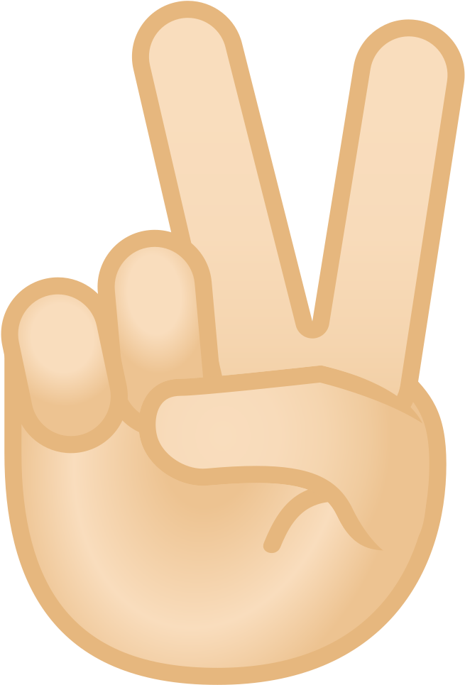 Download Svg Download Png - Victory Png Hand Emoji Clipart (1024x1024), Png Download