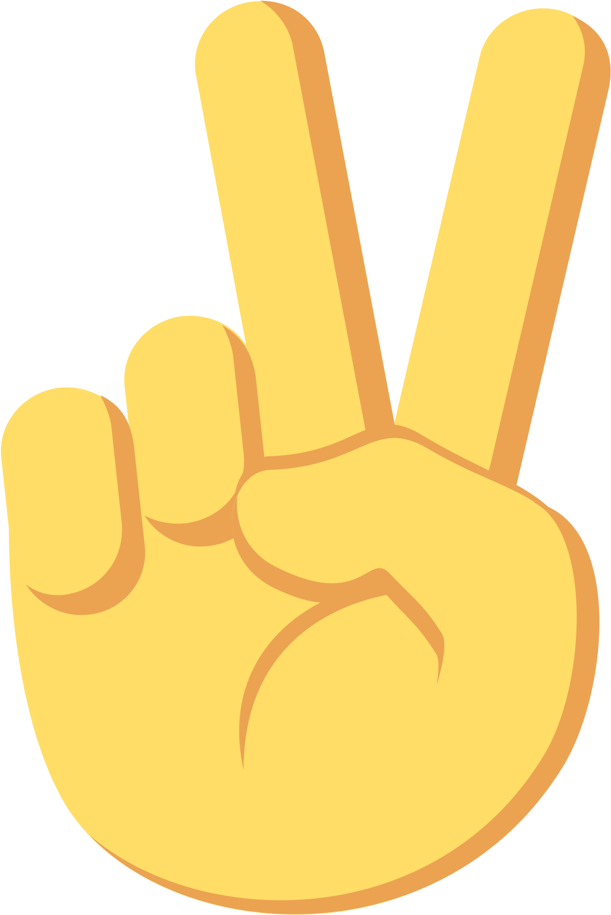 Picture Royalty Free Stock File Emojione C Svg Wikimedia - Peace Sign Hand Emoji Clipart (2000x2000), Png Download