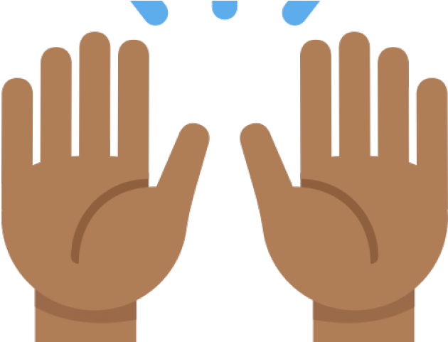Hand Emoji Clipart Circle Hand - Emoji Mãos Pra Cima - Png Download (640x480), Png Download