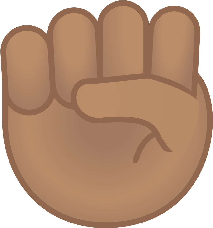 Download Svg Download Png - Brown Fist Emoji Png Clipart (1024x1024), Png Download