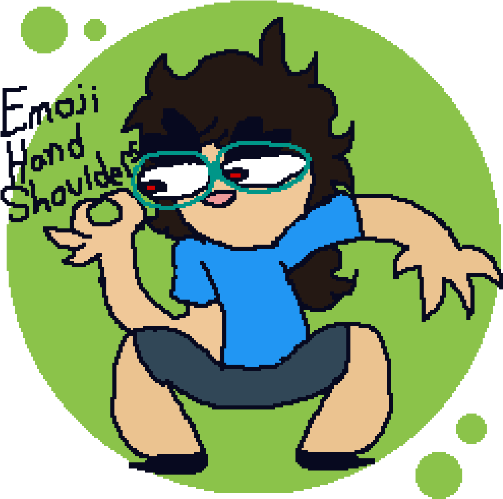 Emoji Hand Shoulders - Cartoon Clipart (1000x1000), Png Download