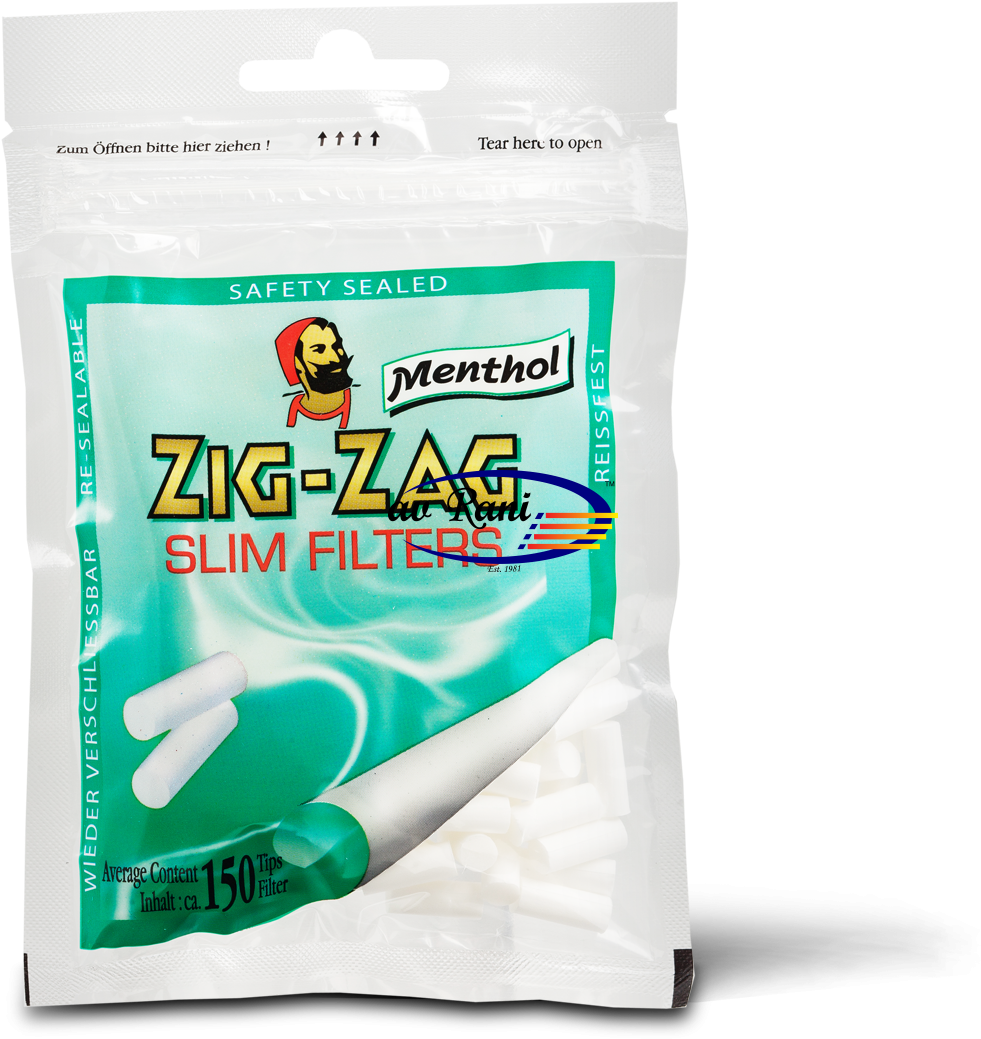 Zig Zag Menthol Slim Filter - Zig Zag Filter Menthol Clipart (1004x1040), Png Download