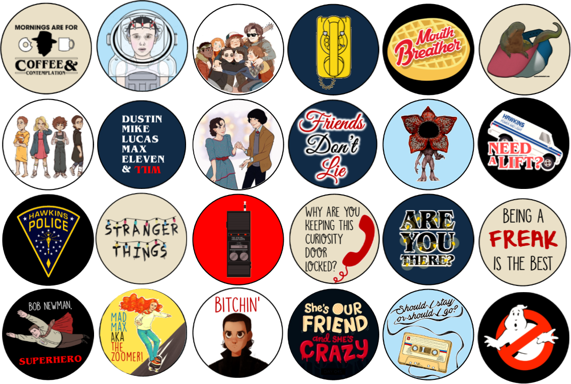 Customizable Stranger Things Party Banner - Stranger Things Cupcake Toppers Clipart (1117x752), Png Download