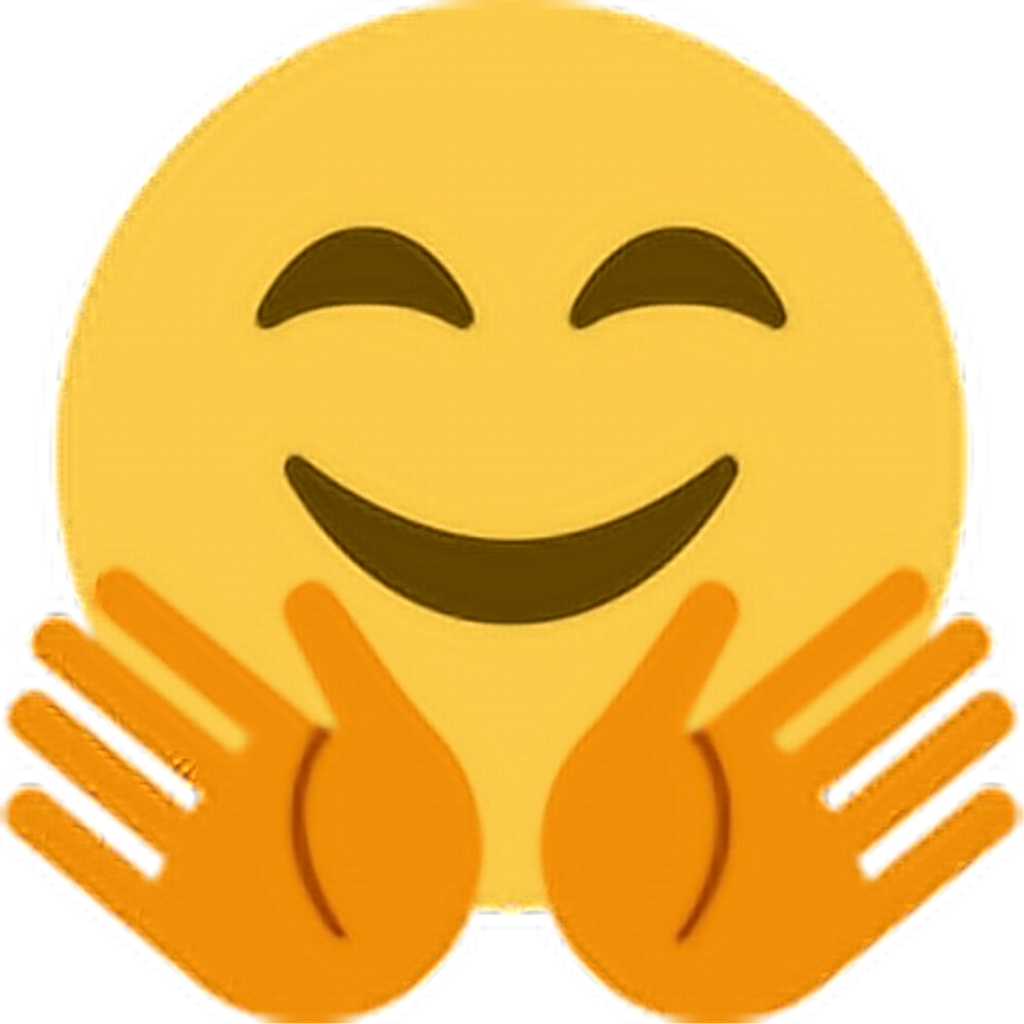 1024 X 1024 6 - Hug Emoji Twitter Clipart (1024x1024), Png Download