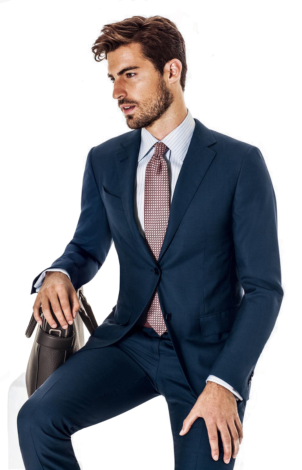 Navy Slim Fit Suit - Fashion Wear Men Hd Png Clipart (992x1542), Png Download