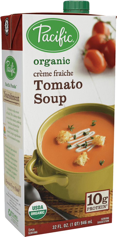 Pacific Foods Organic Crème Fraiche Creamy Tomato Soup, - Pacific Foods Clipart (482x973), Png Download