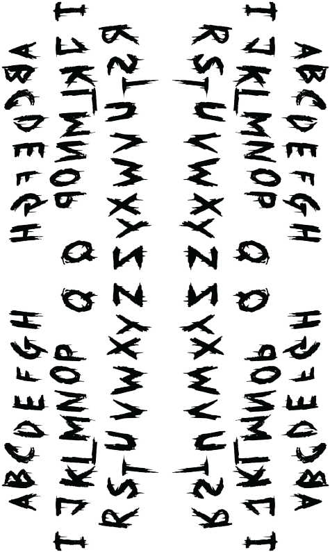 Stranger Things Alphabet Font - Calligraphy Clipart (482x800), Png Download