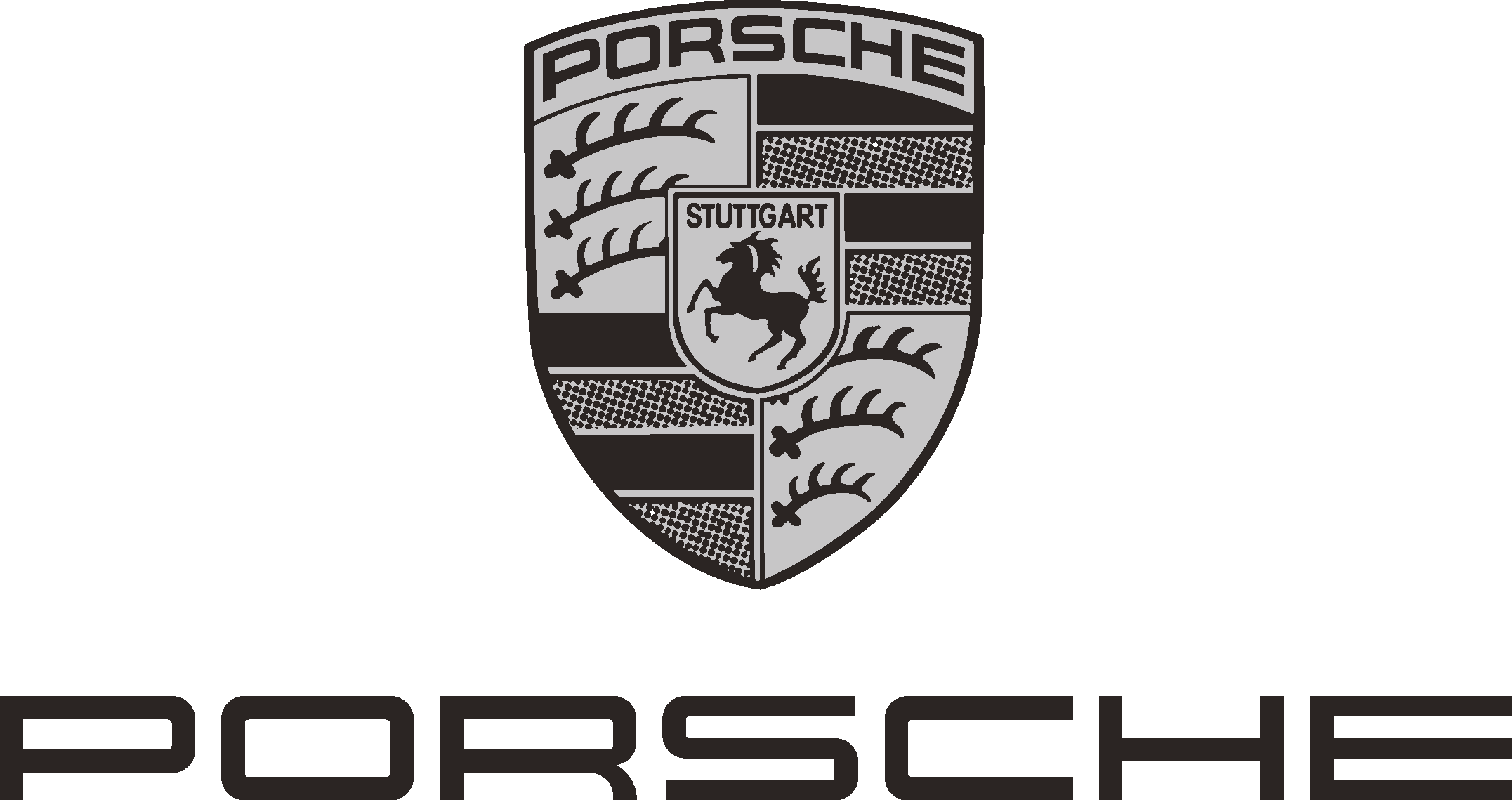 Porsche Logo Pngampsvg Download - Porsche Logo Clipart (2153x1139), Png Download