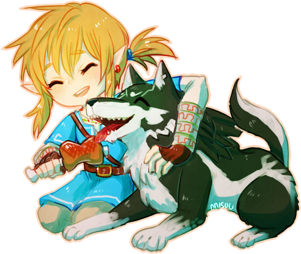 Breath Drawing Anime - Chibi Breath Of The Wild Link Clipart (631x538), Png Download