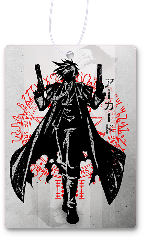 Crimson Alucard Air Freshener - Anime Vampire Slayer Clipart (800x800), Png Download