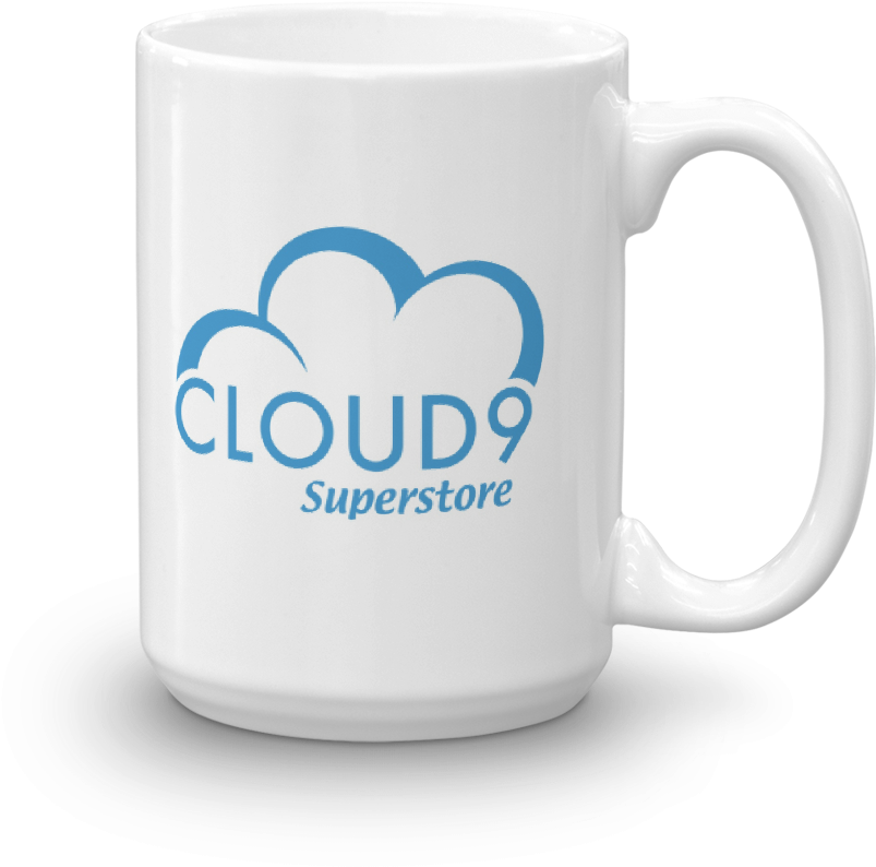 Superstore Cloud 9 15 Oz Mug - Mug Clipart (1000x1000), Png Download
