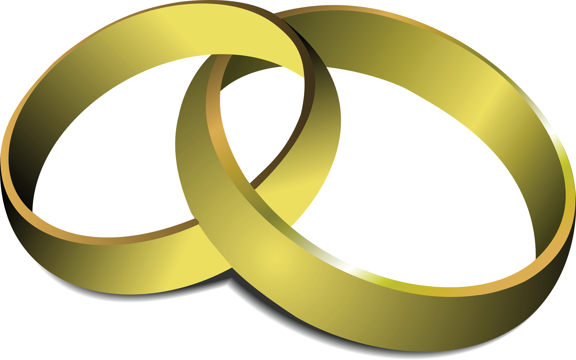 Wedding Rings Clipart Png - Wedding Rings Cartoon Transparent (2000x1249), Png Download